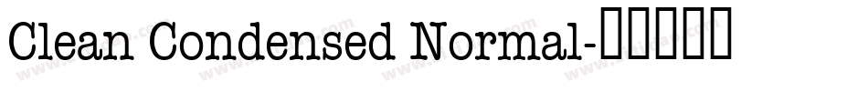 Clean Condensed Normal字体转换